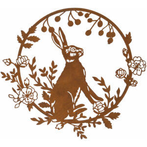 Floral Hare Plaque