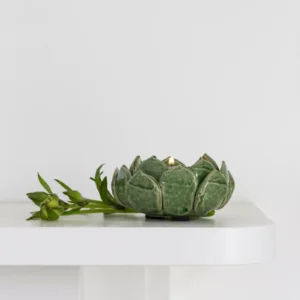 Artichoke Tealight Candle Holder Green