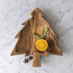 Acacia Christmas Tree Serving Board 