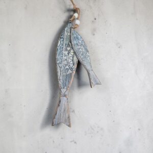 Beaded Sun Motif Fish Hanger Decoration